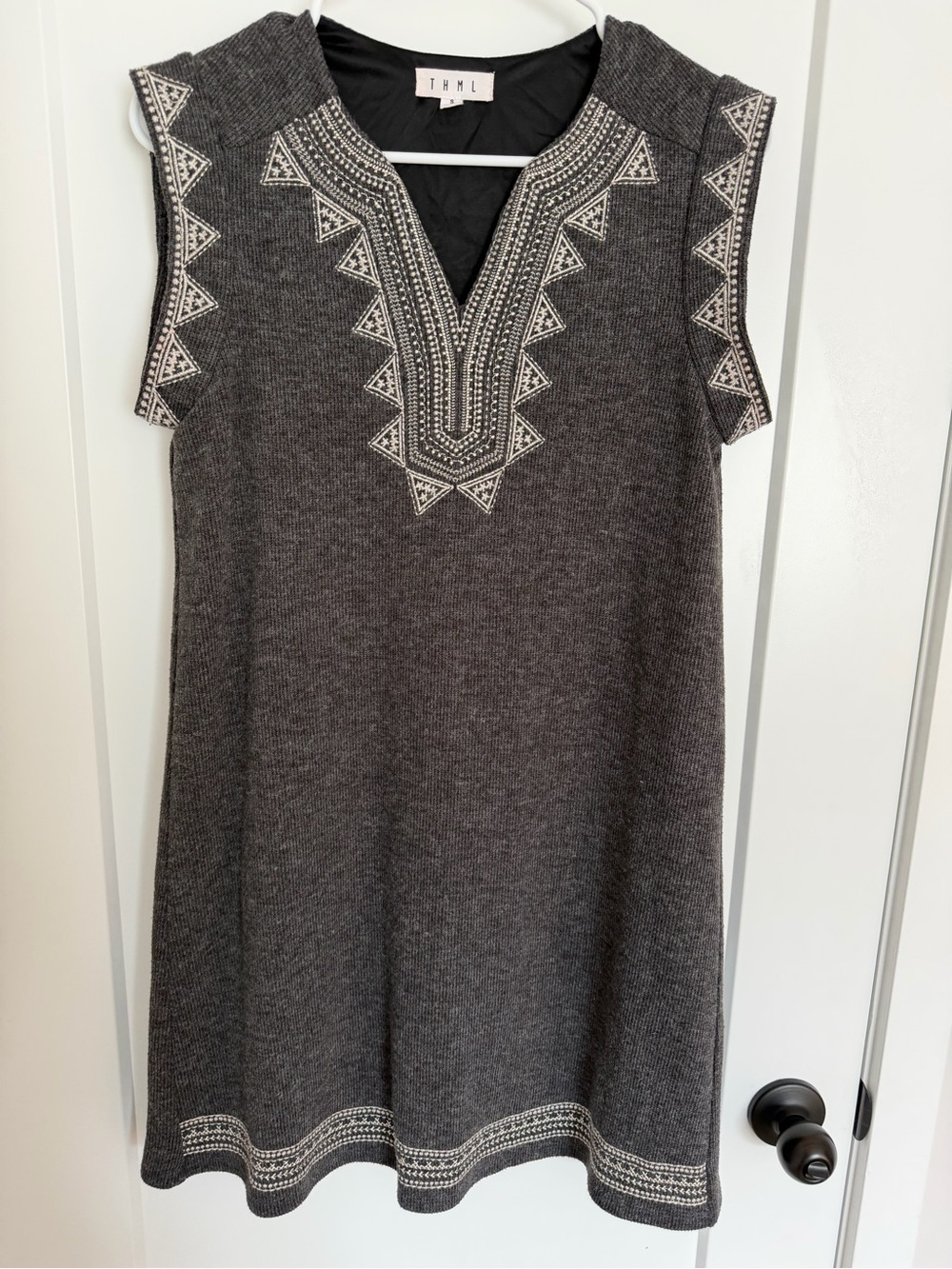 THML Black and White Knit Dress with Brand Label